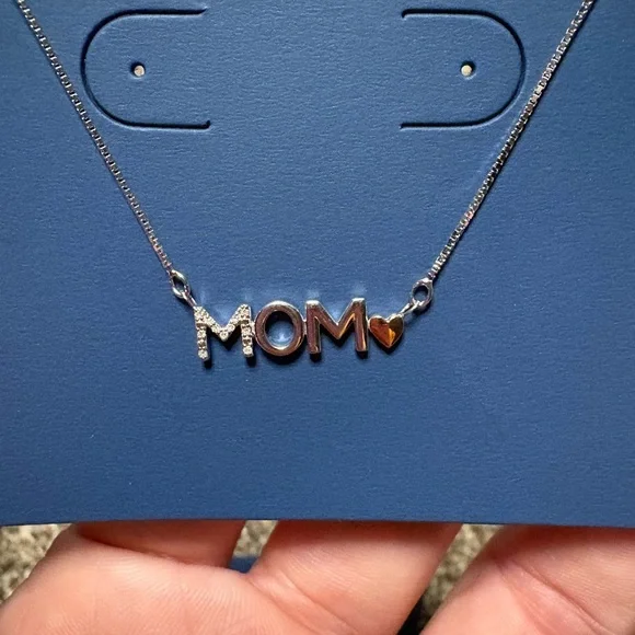 Helzberg Diamonds Sterling Silver and Rose Gold MOM Necklace - Picture 4 of 7